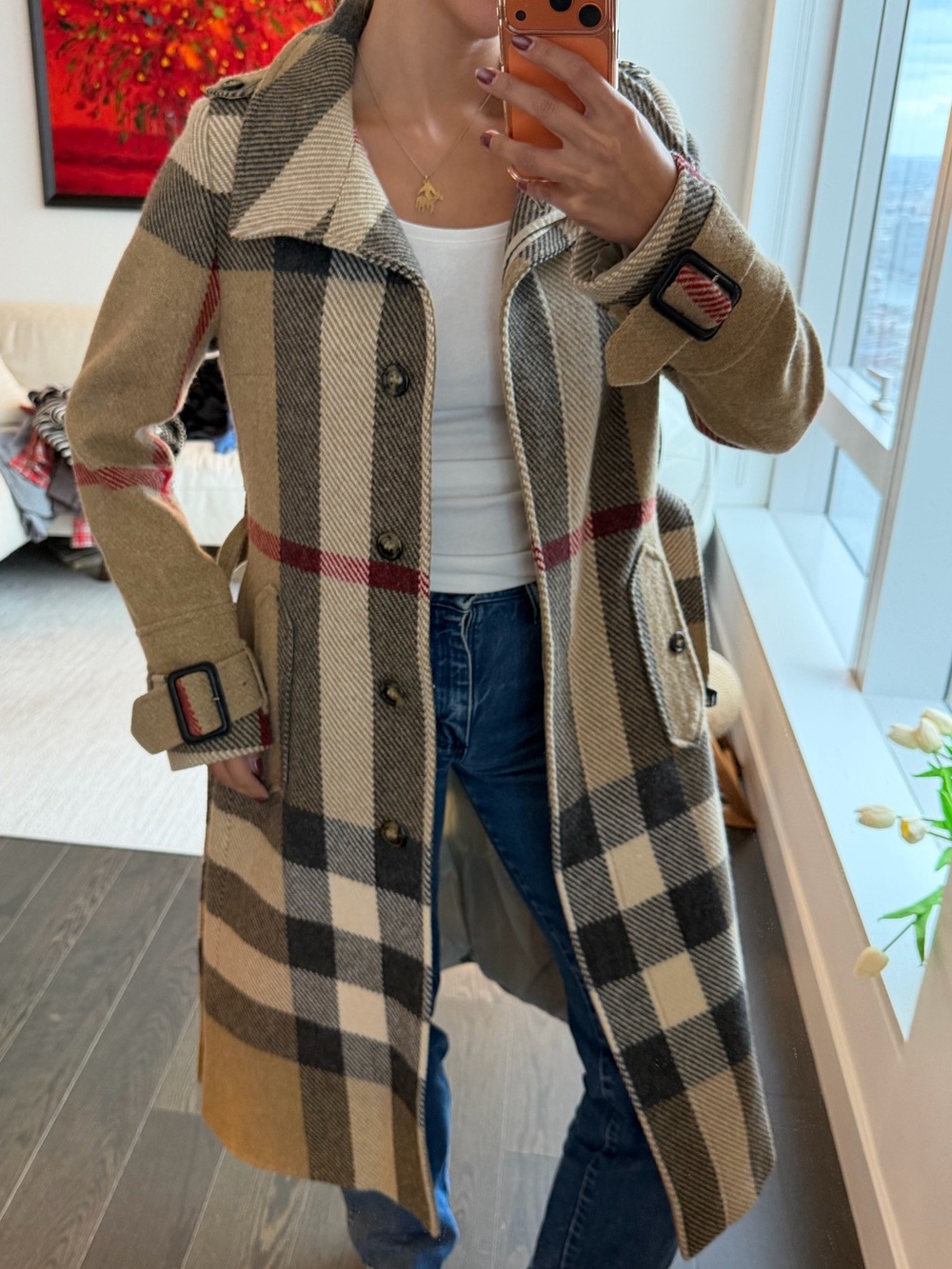 Burberry London Vintage Wool Belted Coat - Picture 2 of 6